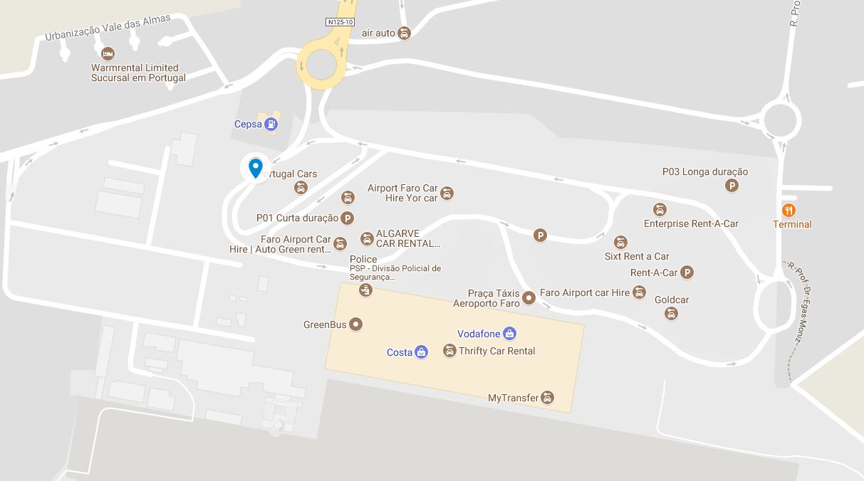 Collecting a Hire Car at Faro Airport