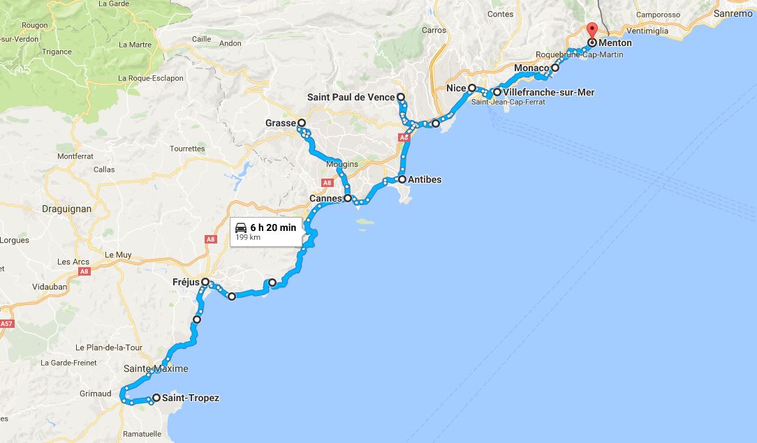 french riviera road trip 3 days