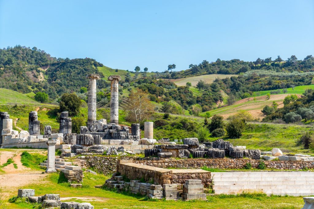 The ruins of the Temple of Artemis near Bodrum, Turkey