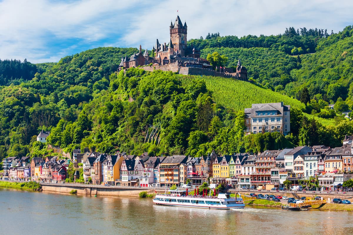 The Rhine River and a German castle